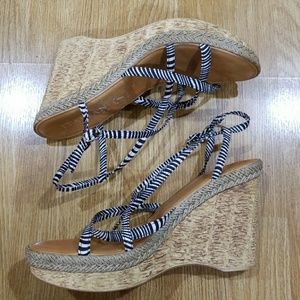 Strappy Zebra Printed Wedges